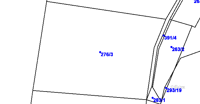 Parcela st. 276/3 v KÚ Trávník u Kladorub, Katastrální mapa