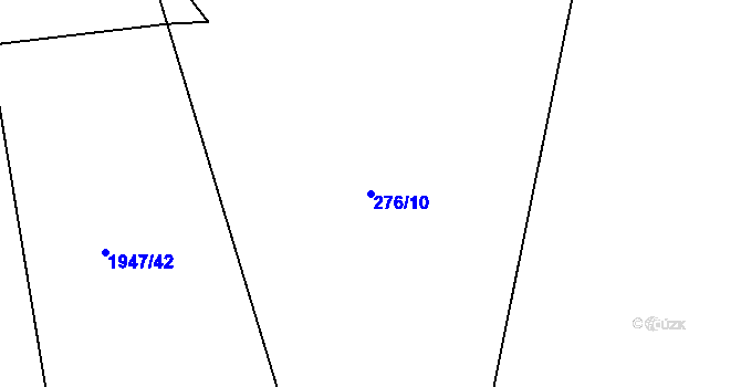 Parcela st. 276/10 v KÚ Trávník u Kladorub, Katastrální mapa