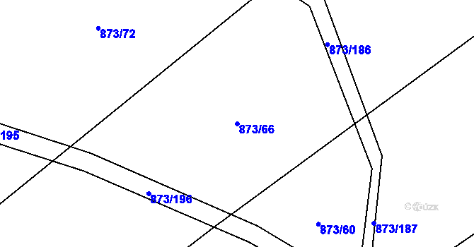 Parcela st. 873/66 v KÚ Kladruby u Vlašimi, Katastrální mapa