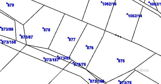 Parcela st. 884/1 v KÚ Kladruby u Vlašimi, Katastrální mapa