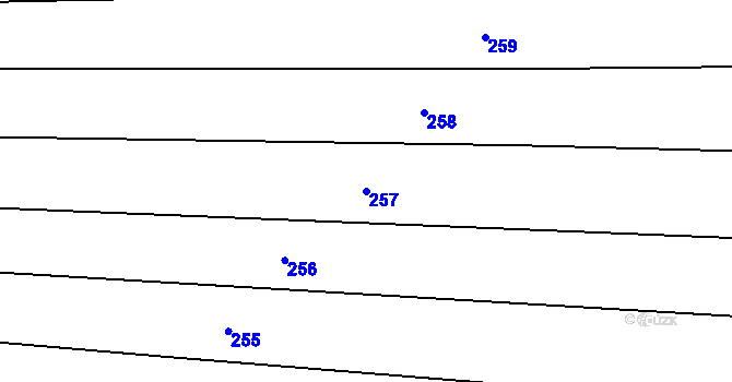 Parcela st. 257 v KÚ Kladruby u Vlašimi, Katastrální mapa