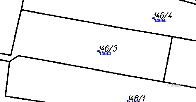 Parcela st. 146/3 v KÚ Kladruby u Strakonic, Katastrální mapa