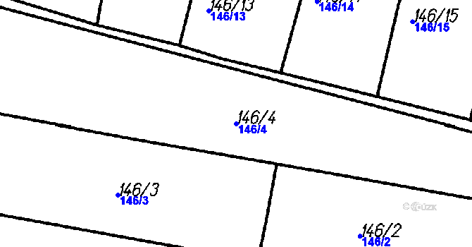 Parcela st. 146/4 v KÚ Kladruby u Strakonic, Katastrální mapa