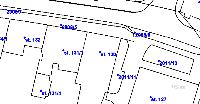 Parcela st. 130 v KÚ Kladruby u Stříbra, Katastrální mapa