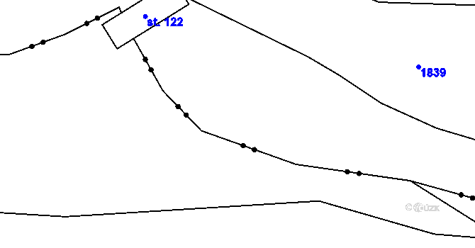 Parcela st. 1017/2 v KÚ Milevo, Katastrální mapa