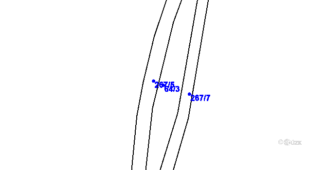 Parcela st. 64/3 v KÚ Pozorka u Kladrub, Katastrální mapa