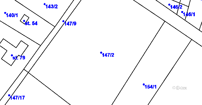 Parcela st. 147/2 v KÚ Štít, Katastrální mapa