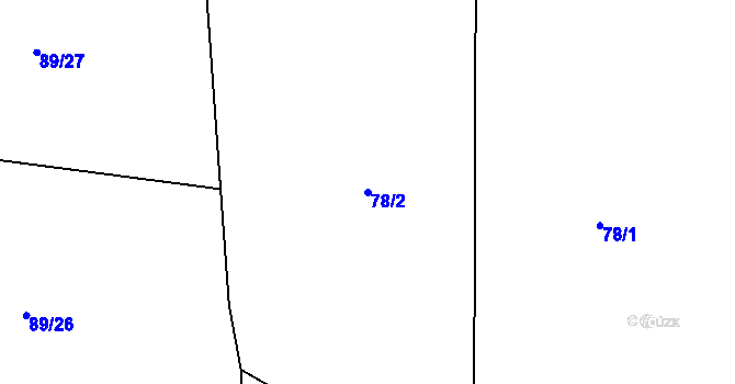 Parcela st. 78/2 v KÚ Štít, Katastrální mapa