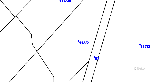 Parcela st. 113/2 v KÚ Štít, Katastrální mapa