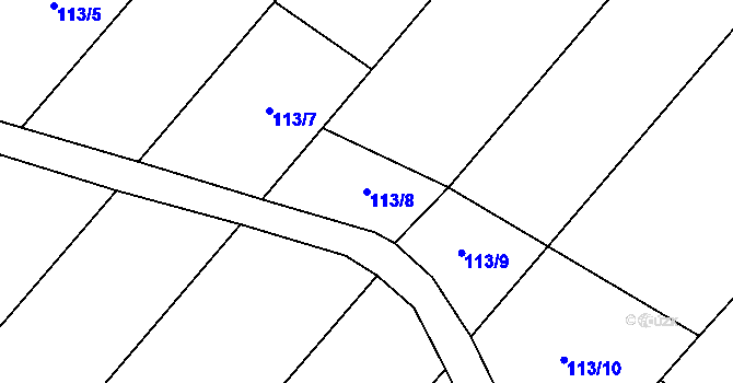 Parcela st. 113/8 v KÚ Štít, Katastrální mapa