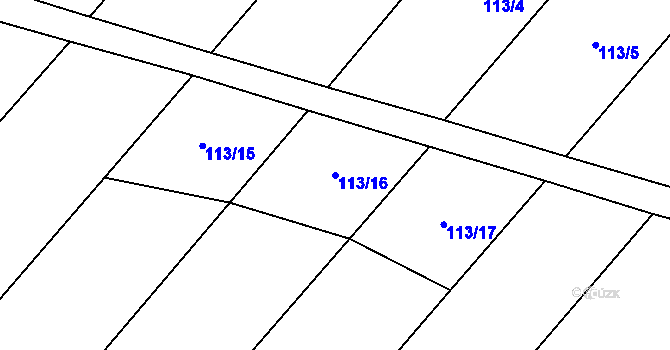 Parcela st. 113/16 v KÚ Štít, Katastrální mapa