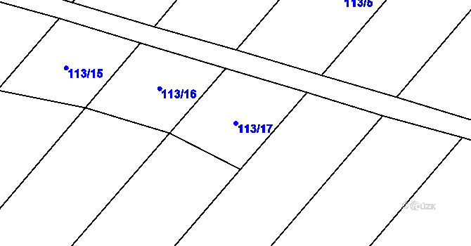 Parcela st. 113/17 v KÚ Štít, Katastrální mapa