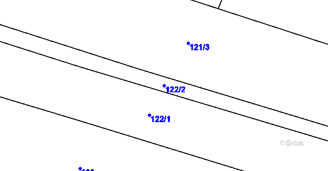 Parcela st. 122/2 v KÚ Štít, Katastrální mapa