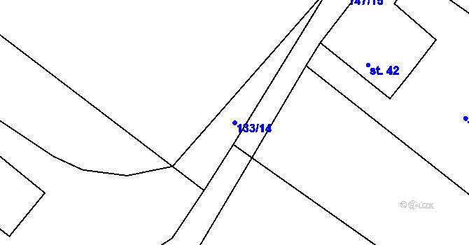 Parcela st. 133/14 v KÚ Štít, Katastrální mapa