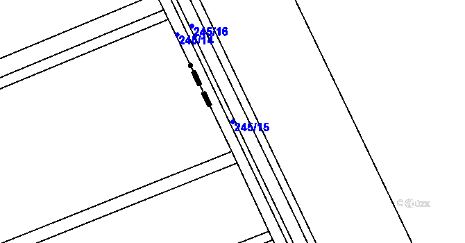 Parcela st. 245/15 v KÚ Štít, Katastrální mapa