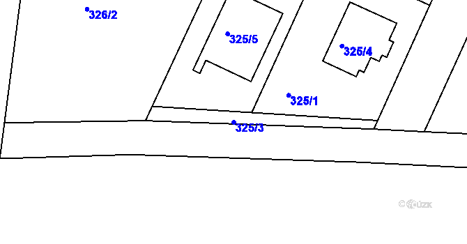 Parcela st. 325/3 v KÚ Klánovice, Katastrální mapa