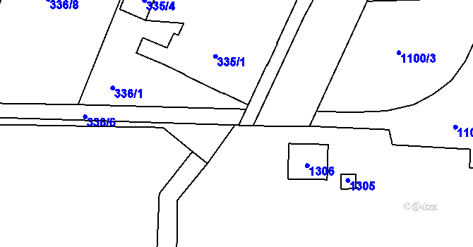 Parcela st. 336/7 v KÚ Klánovice, Katastrální mapa