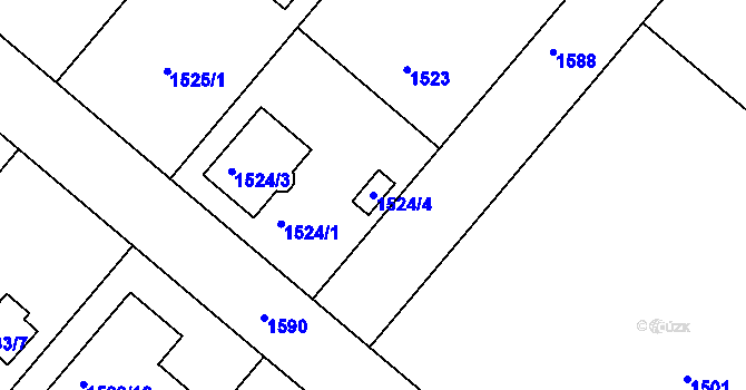 Parcela st. 1524/4 v KÚ Klánovice, Katastrální mapa