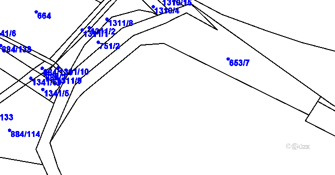 Parcela st. 751/17 v KÚ Klapý, Katastrální mapa