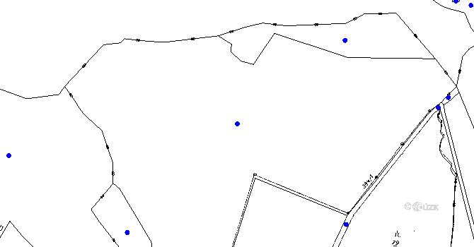 Parcela st. 43/1 v KÚ Klášter, Katastrální mapa