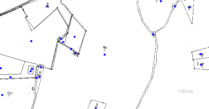 Parcela st. 160/1 v KÚ Klášter, Katastrální mapa