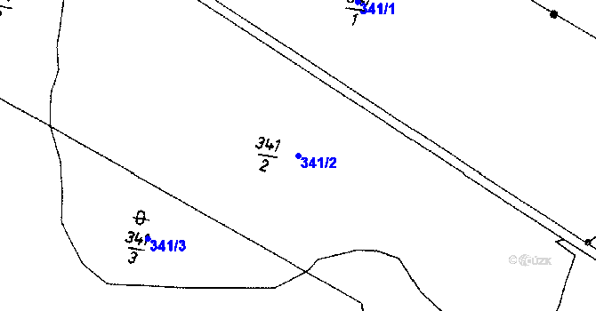Parcela st. 341/2 v KÚ Klášter, Katastrální mapa