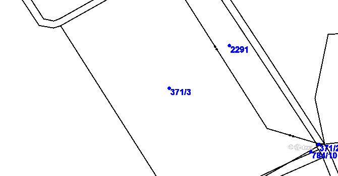 Parcela st. 371/3 v KÚ Klášter, Katastrální mapa