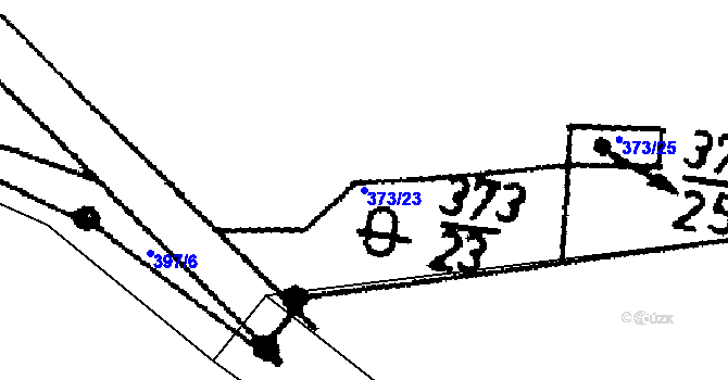 Parcela st. 373/23 v KÚ Klášter, Katastrální mapa