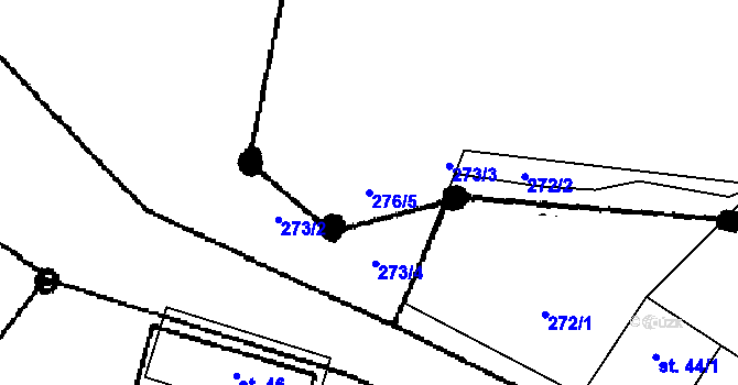 Parcela st. 276/5 v KÚ Klášter, Katastrální mapa