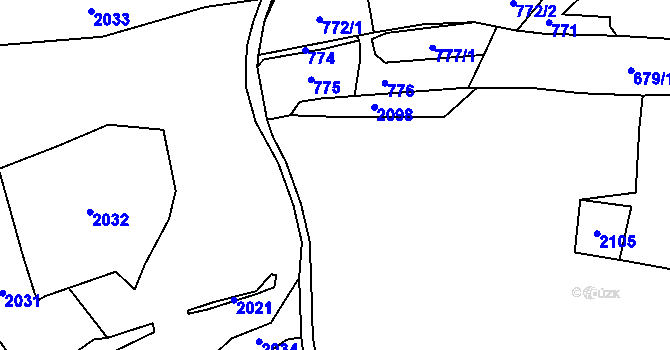 Parcela st. 789/1 v KÚ Konrac, Katastrální mapa