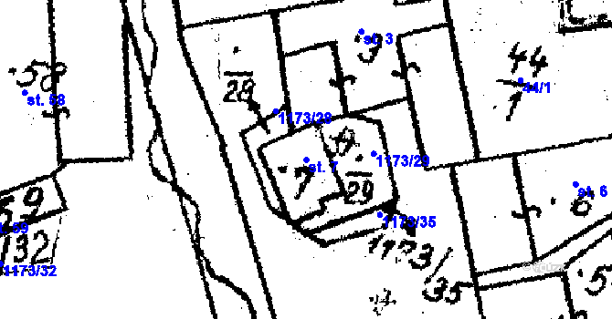 Parcela st. 7 v KÚ Klášter u Nepomuka, Katastrální mapa