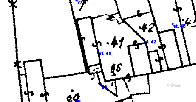 Parcela st. 41 v KÚ Klášter u Nepomuka, Katastrální mapa