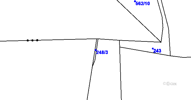 Parcela st. 248/3 v KÚ Klášter Hradiště nad Jizerou, Katastrální mapa