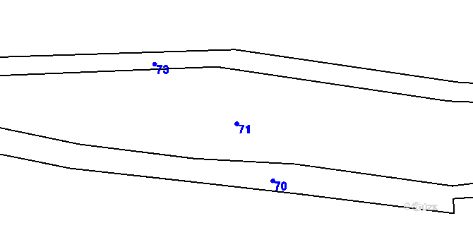 Parcela st. 71 v KÚ Solná Lhota, Katastrální mapa