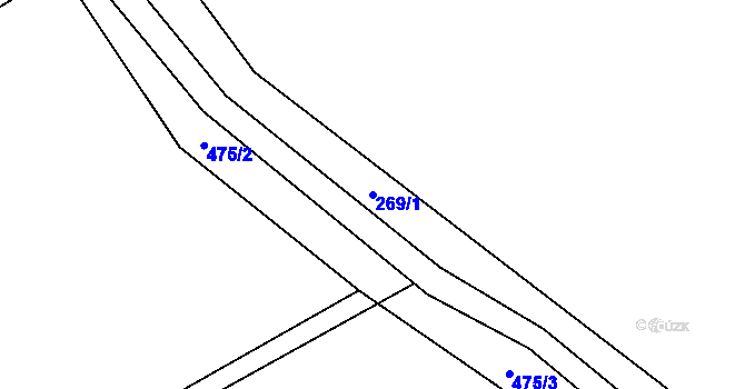 Parcela st. 269/1 v KÚ Solná Lhota, Katastrální mapa