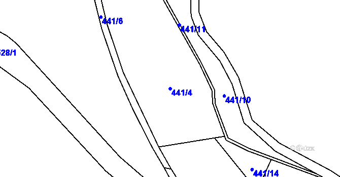 Parcela st. 441/4 v KÚ Solná Lhota, Katastrální mapa