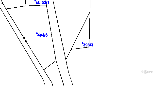 Parcela st. 393/3 v KÚ Solná Lhota, Katastrální mapa