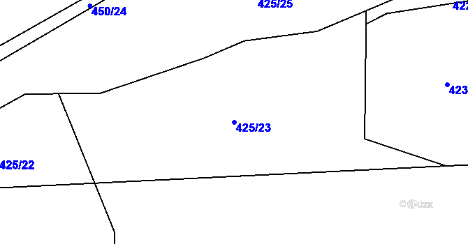 Parcela st. 425/23 v KÚ Solná Lhota, Katastrální mapa