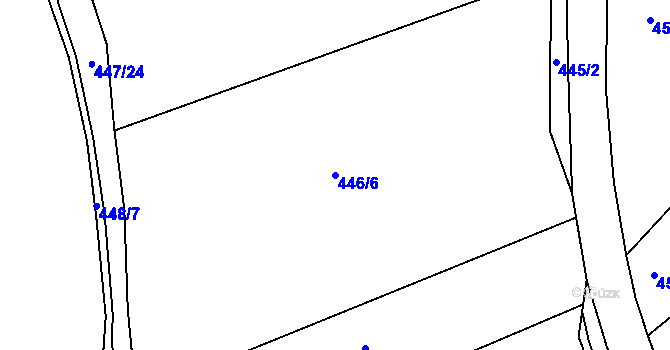 Parcela st. 446/6 v KÚ Solná Lhota, Katastrální mapa