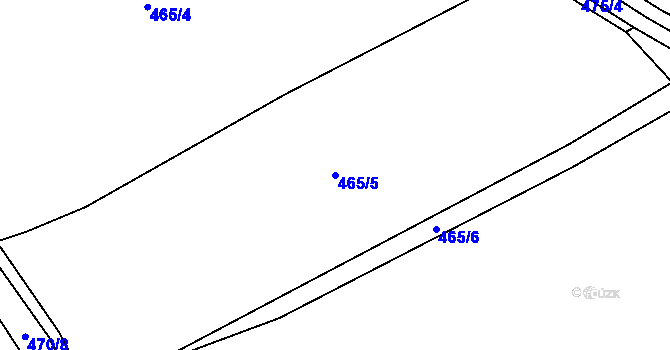 Parcela st. 465/5 v KÚ Solná Lhota, Katastrální mapa