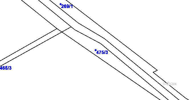 Parcela st. 475/3 v KÚ Solná Lhota, Katastrální mapa
