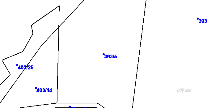 Parcela st. 393/5 v KÚ Solná Lhota, Katastrální mapa