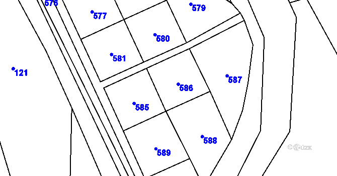 Parcela st. 42/8 v KÚ Klášterec, Katastrální mapa