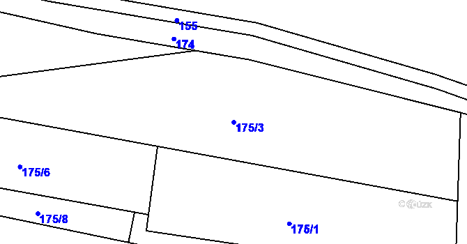 Parcela st. 175/3 v KÚ Klášterec, Katastrální mapa