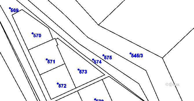 Parcela st. 426/3 v KÚ Klášterec, Katastrální mapa