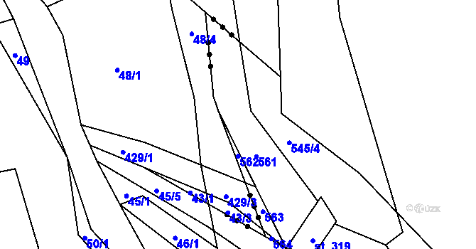 Parcela st. 426/4 v KÚ Klášterec, Katastrální mapa