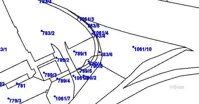 Parcela st. 783/6 v KÚ Klášterec nad Ohří, Katastrální mapa
