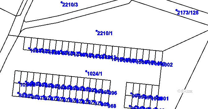 Parcela st. 1011 v KÚ Klášterec nad Ohří, Katastrální mapa