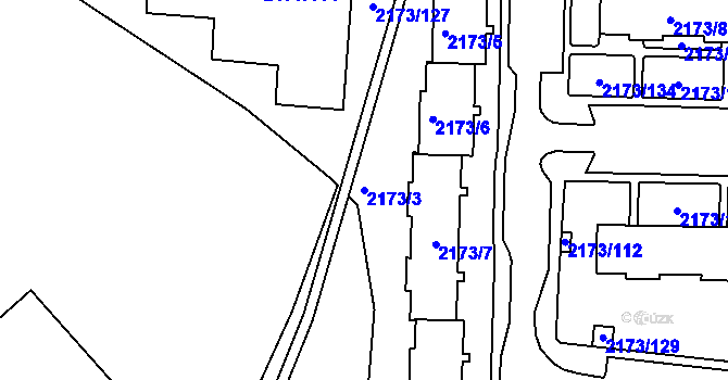 Parcela st. 2173/3 v KÚ Klášterec nad Ohří, Katastrální mapa
