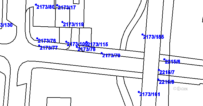Parcela st. 2173/79 v KÚ Klášterec nad Ohří, Katastrální mapa